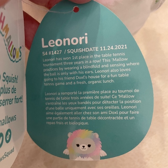 Squishmallows Leonori The Winged Lion Fantasy Stuffed Animal Toy 4" Plush - Picture 5 of 5